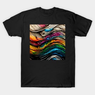 Swirling paint and ink mixed with water T-Shirt